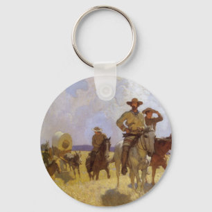  cowboys, The Parkman Outfit by NC Wyeth Sleutelhanger