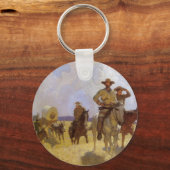  cowboys, The Parkman Outfit by NC Wyeth Sleutelhanger (Voorkant)