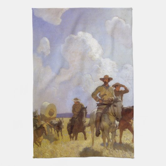 cowboys, The Parkman Outfit by NC Wyeth Theedoek (Verticaal)