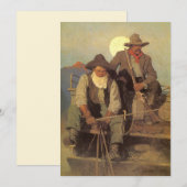  cowboys The Pay Stage by NC Wyeth (Voorkant / Achterkant)