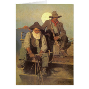  cowboys The Pay Stage by NC Wyeth