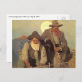  cowboys The Pay Stage by NC Wyeth Briefkaart (Voorkant / Achterkant)