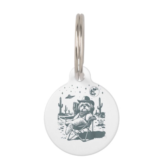 Cowboys UFO Western Huisdierpenning (Voorkant)