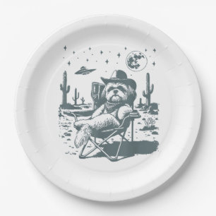 Cowboys UFO Western Papieren Bordje