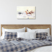 Cowboys uit de Bar Triangle door CM Russell Canvas Afdruk (Insitu (Slaapkamer))