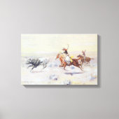 Cowboys uit de Bar Triangle door CM Russell Canvas Afdruk (Voorkant)