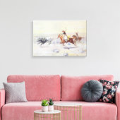 Cowboys uit de Bar Triangle door CM Russell Canvas Afdruk (Insitu (Woonkamer))