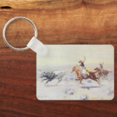 Cowboys uit de Bar Triangle door CM Russell Sleutelhanger (Achterkant)