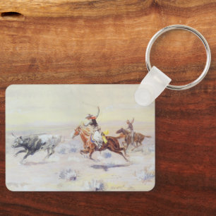 Cowboys uit de Bar Triangle door CM Russell Sleutelhanger
