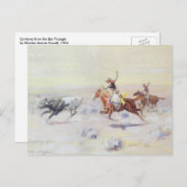 Cowboys van CM Russell uit de Bar-driehoek Briefkaart (Voorkant / Achterkant)