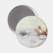 Cowboys van CM Russell uit de Bar-driehoek Magneet (Voorkant / Achterkant)