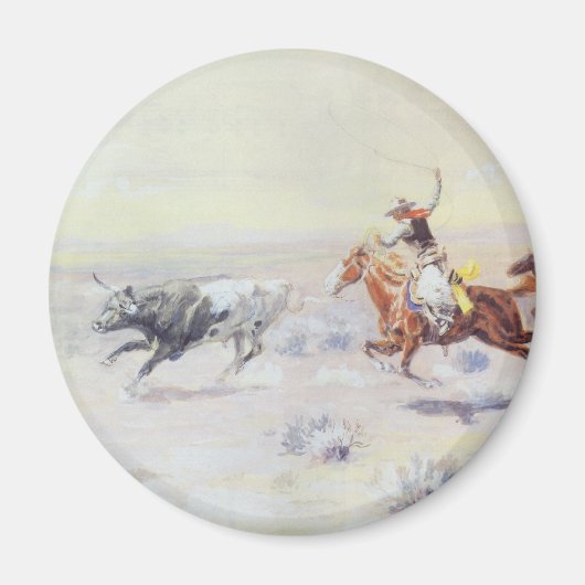 Cowboys van CM Russell uit de Bar-driehoek Magneet (Voorkant)