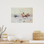 Cowboys van CM Russell uit de Bar-driehoek Poster (Keuken)
