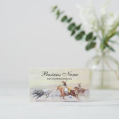 Cowboys van CM Russell uit de Bar-driehoek Visitekaartje (Staand voorkant)