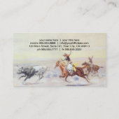 Cowboys van CM Russell uit de Bar-driehoek Visitekaartje (Achterkant)