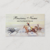 Cowboys van CM Russell uit de Bar-driehoek Visitekaartje (Voorkant)