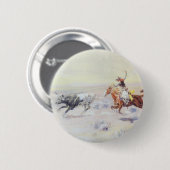 Cowboys van de Bar Triangle door CM Russell Ronde Button 5,7 Cm (Voorkant /achterkant)