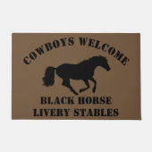 Cowboys verwelkomen pony club-, ranch- of livery s deurmat (Voorkant)