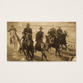 Cowboys volgen op Teddy Roosevelts trein 1903 Visitekaartje