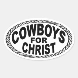 Cowboys voor Christus Euro Stijl Ovale Sticker