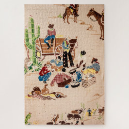 Cowboys  Wallpaper - Wild West - 1014 stuk Legpuzzel