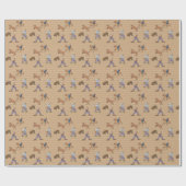 Cowboys Western Horses Steer Tan Gift Wrap Cadeaupapier (Vlak)