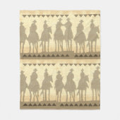 Cowboys western "Round fleece Blanket 50" x60" Deken (Voorkant)
