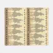 Cowboys western "Round fleece Blanket 50" x60" Deken (Voorkant (Horizontaal))