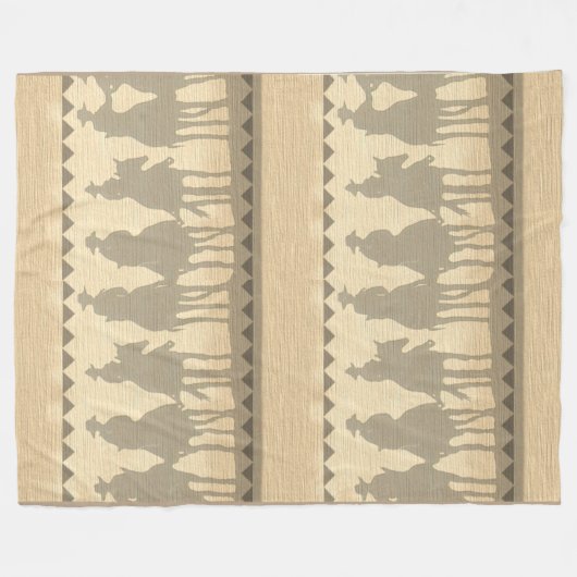 Cowboys western round-fleece Throw Blanket 50x60 Fleece Deken (Voorkant (Horizontaal))