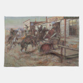  cowboys, zonder dat CM Russell het wist Theedoek (Horizontaal)