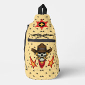  cowboyschedel met Sheriff-badge en pistolen Sling Bag (Voorkant)