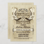 Cowboyschoenen westerne bruidsdouche uitnodigingen (Voorkant / Achterkant)