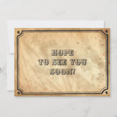 Cowboyuitnodiging met foto, Westerne verjaardag Kaart (Achterkant)