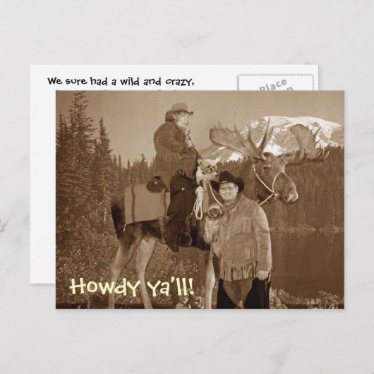 Cowboyus, Howdy. Briefkaart (Voorkant / Achterkant)