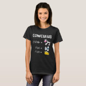 Cowculus Koe Wiskunde Nerdy Student Leres T-shirt (Voorkant volledig)