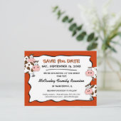 Cowdacious Paprika Family Reunion Save the Date Aankondigingskaart (Staand voorkant)