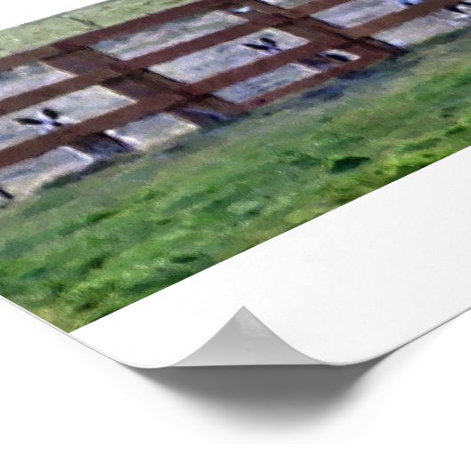 cowdogs op de omheining poster (Hoek)