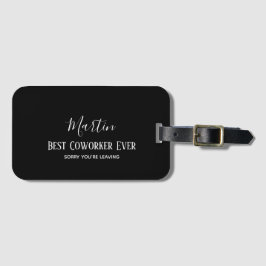 Cowerker Boss die toevoegt schimmelprijsopgave, Aa Bagagelabel