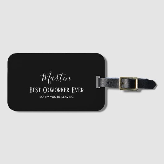 Cowerker Boss die toevoegt schimmelprijsopgave, Aa Bagagelabel (Voorkant (horizontaal))