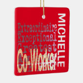 Cowerker Extraordinaire CUSTOM Ceramic Ornamed Keramisch Ornament (Rechts)