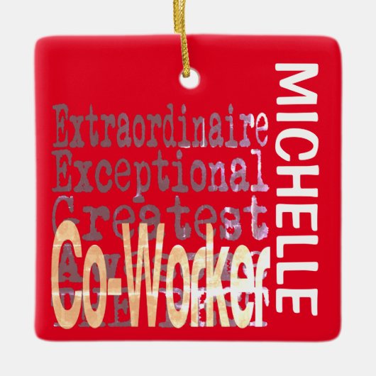 Cowerker Extraordinaire CUSTOM Ceramic Ornamed Keramisch Ornament (Voorkant)