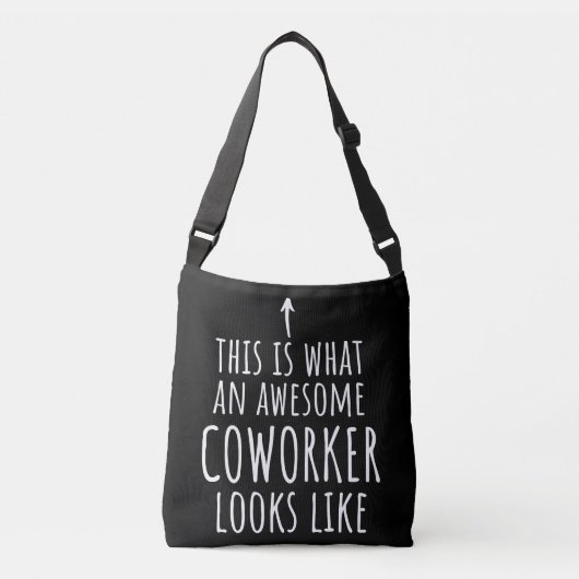 Cowerker Gift, Cowerker Mok, Geweldige Medewerker Crossbody Tas (Voorkant)