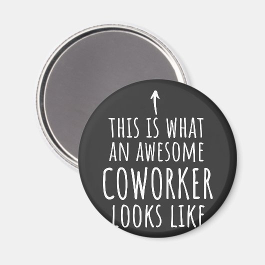 Cowerker Gift, Cowerker Mok, Geweldige Medewerker Magneet (Voorkant / Achterkant)