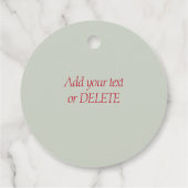 Cowerker kerstcadeaulabel voor Logo met cadeaus Bedankjes Labels (Achterkant)