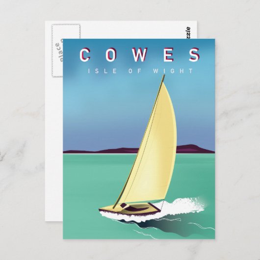 cowes is een lichtgewicht reisposter. briefkaart (Voorkant / Achterkant)