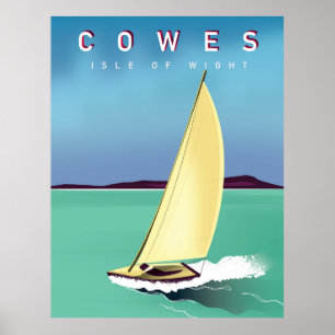 cowes is een lichtgewicht reisposter. poster
