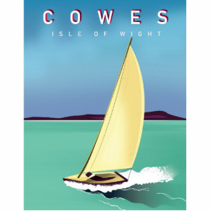 cowes is een lichtgewicht reisposter. staand fotobeeldje 