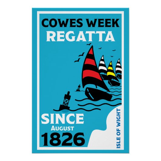 Cowes Isle of White Yacht Regatta Perfect Poster (Voorkant)