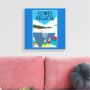 Cowes Isle of Wight Yacht Regatta Canvas Afdruk