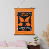 Cowes Isle of Wight Yacht Regatta Hangend Wandkleed (Slaapkamer)